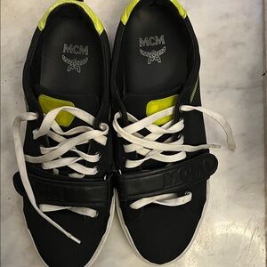 MCM Black Sneakers with Neon Accents